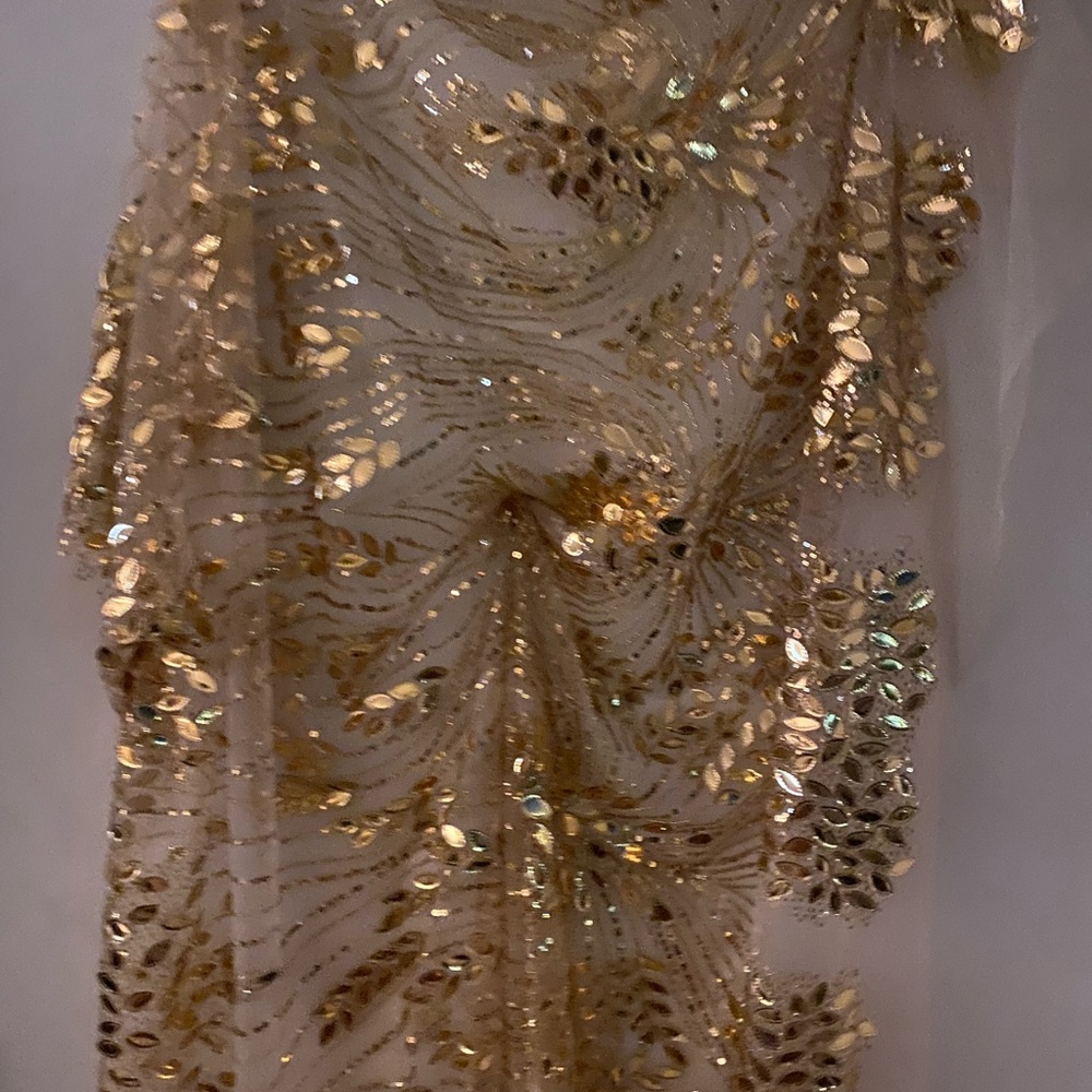 Elie Saab Gold Embellished Wedding - material